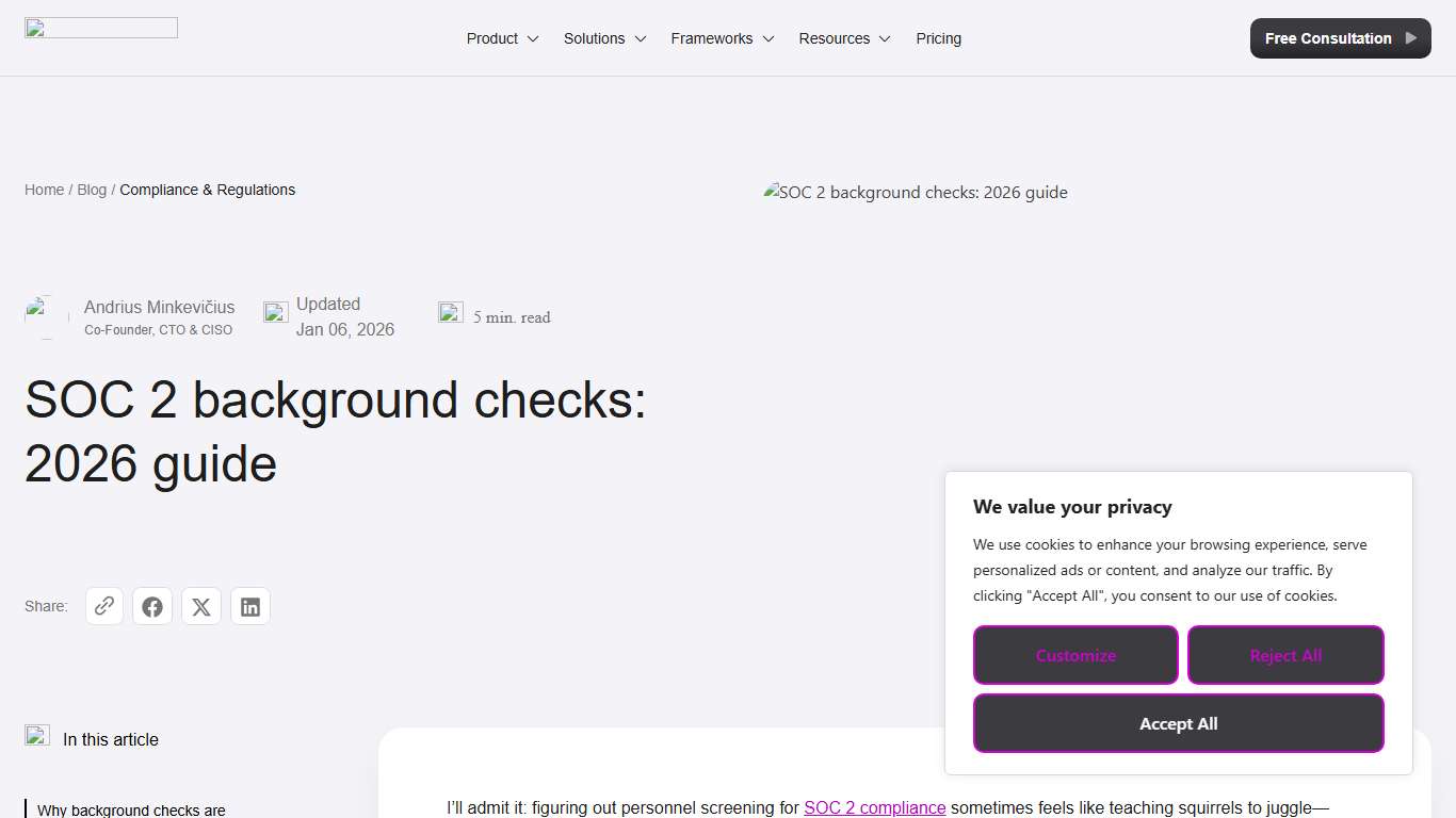 SOC 2 background checks: 2026 guide - Copla