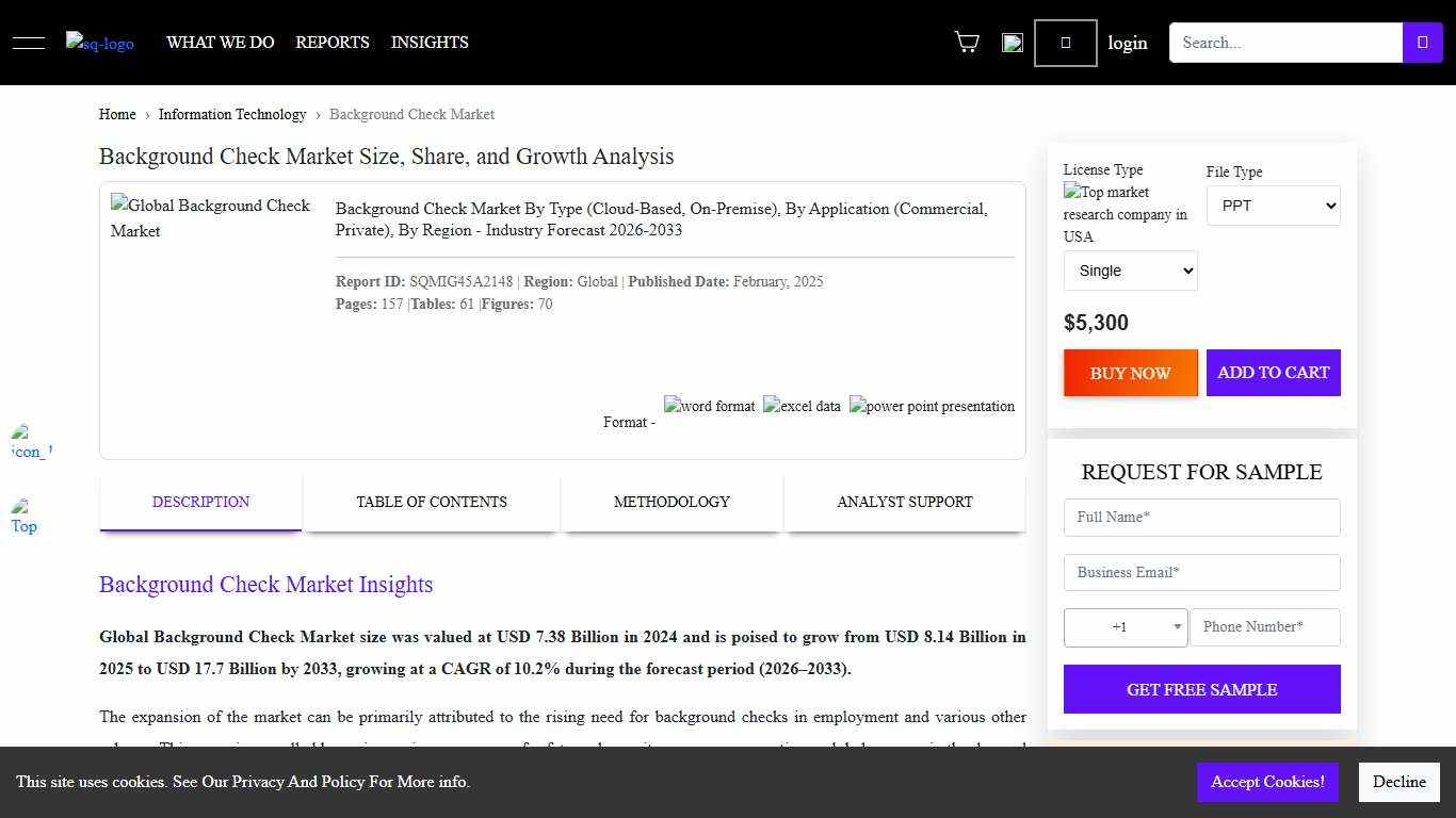 Background Check Market Growth, Insights, and Competitive Forecast 2026-2033